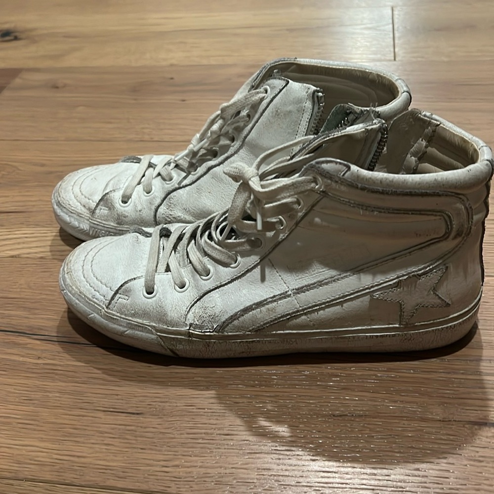 Golden Goose All White Slide